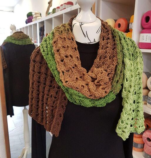 Häkelanleitung Schal Bogenduett