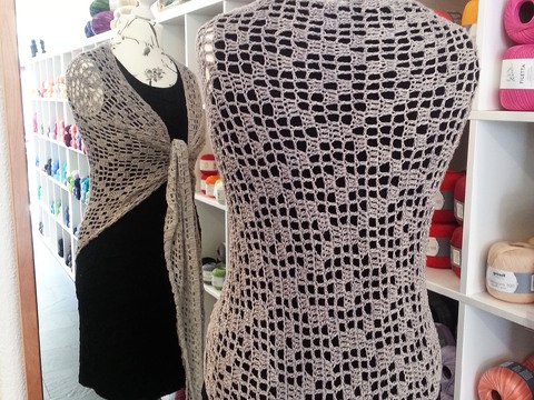 Häkelanleitung Filettuch Rauten quer gehäkelt