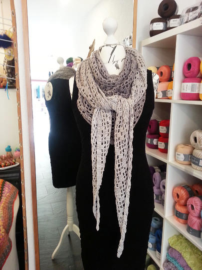 Häkelanleitung Filettuch Rauten quer gehäkelt