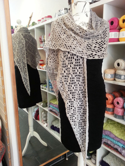 Häkelanleitung Filettuch Rauten quer gehäkelt