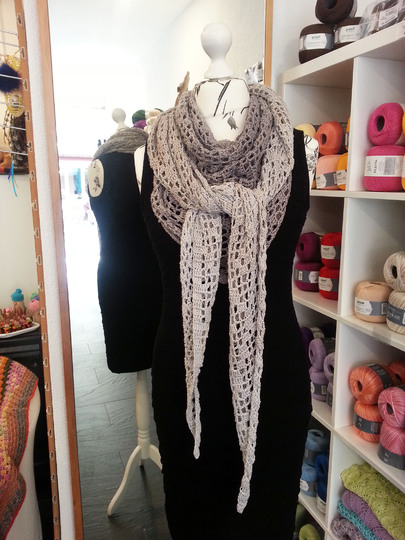 Häkelanleitung Filettuch Rauten quer gehäkelt