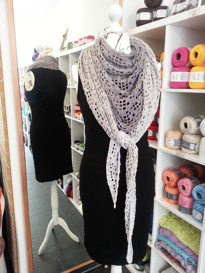 Häkelanleitung Filettuch Rauten quer gehäkelt