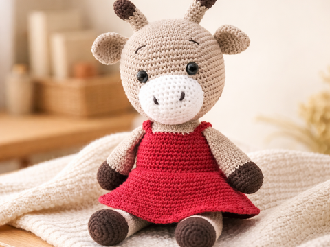 Häkelanleitung Giraffe Gina, Amigurumi, Giraffe häkeln