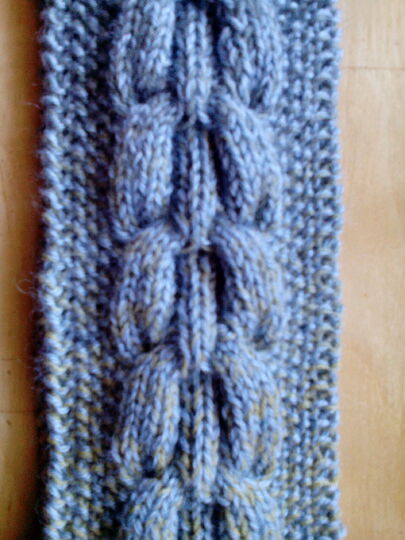 Strickanleitung Stirnband mit Zopfmuster