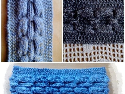 Strickanleitung Stirnband mit Zopfmuster