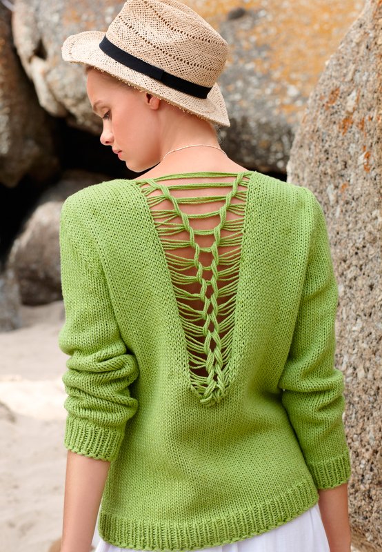 Strickpulli Olia mit vernetzter Rückenpartie - Bild 3