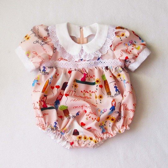 Romper #6 for baby and toddler,Overalls for girl,boy,children's sewing pattern and instruction,to fit 3 months to 2 years.