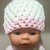 Süße Babymütze mit Büschelmaschen (Newborn - 2 Mon)