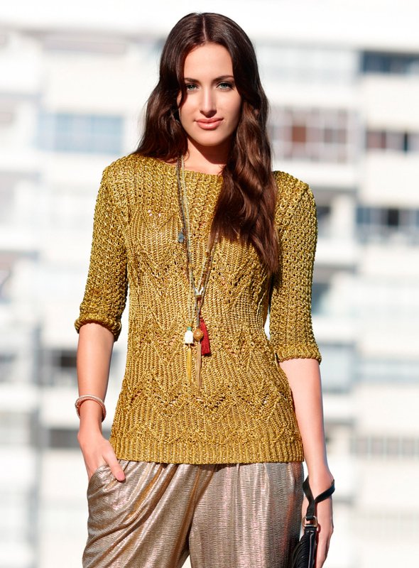 Strickanleitung Pulli Bita mit Zackenmuster