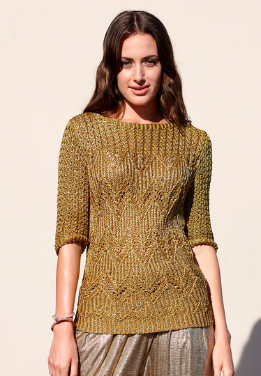 Strickanleitung Pulli Bita mit Zackenmuster