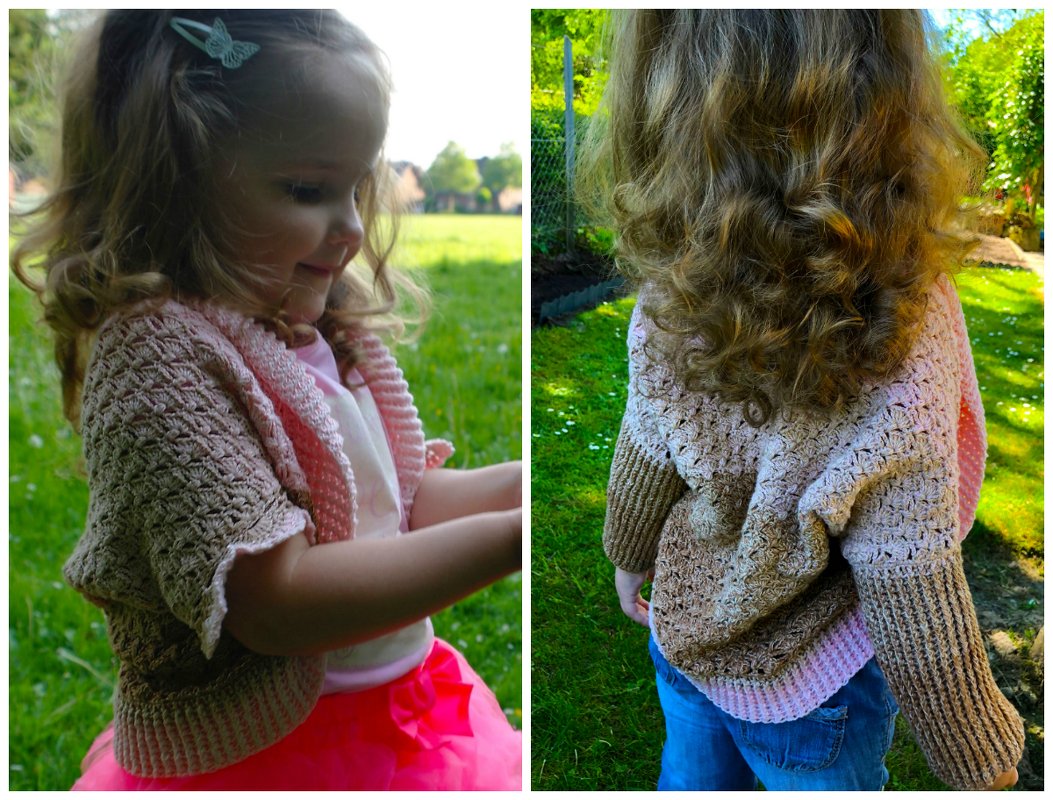 Häkelanleitung Cardigan (2 Varianten) alle Größen (Kinder+Erwachsene)