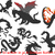 Stickdatei Drachen Silhouette Drache