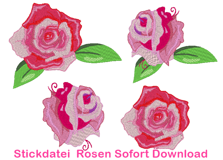 Stickdatei Rosen Rose Hochzeit