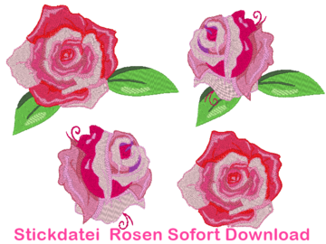 Stickdatei Rosen Rose Hochzeit