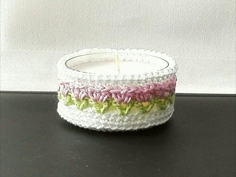 Häkelanleitung Maxi-Teelicht Tulpe