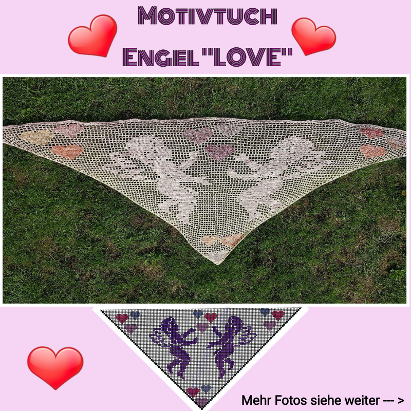 Motivtuch Engel "LOVE"