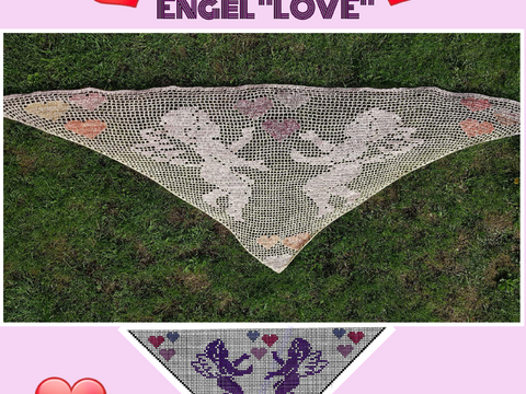 Motivtuch Engel "LOVE"