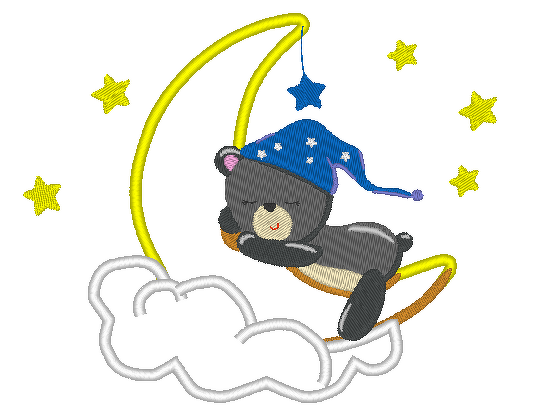 Stickdatei Baby Bär Kissen und Taschenbild - Bild 3