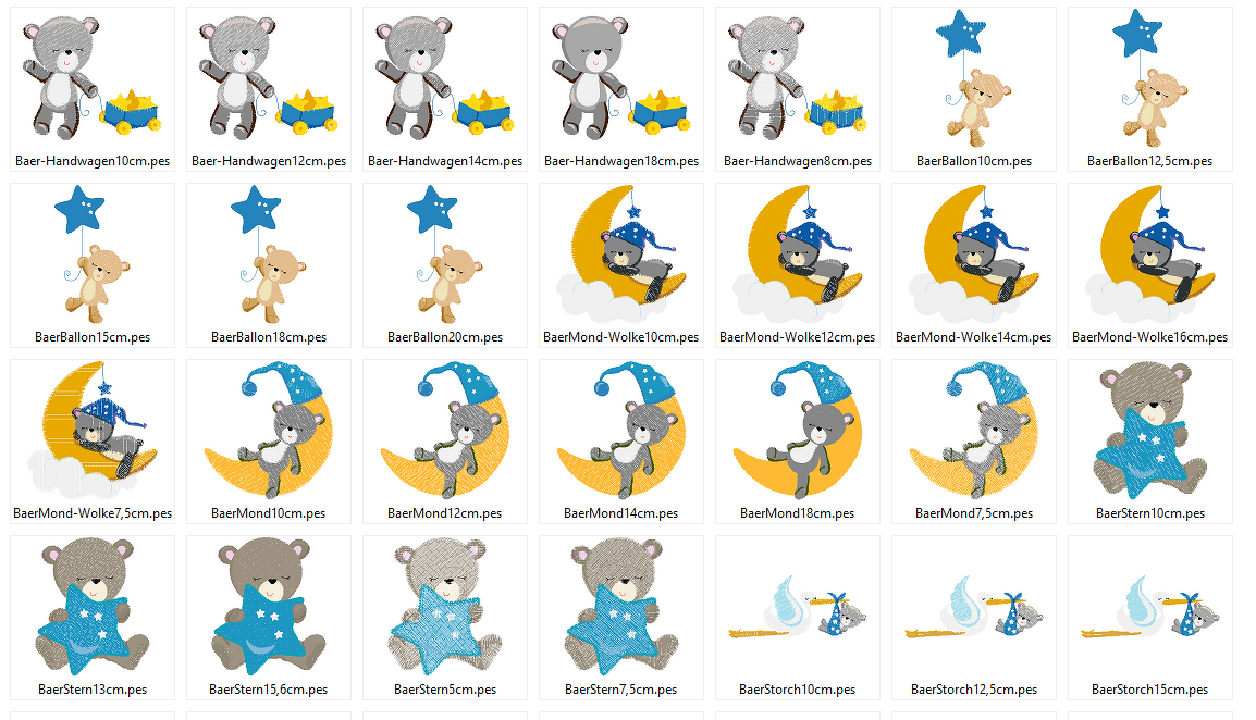 XXL Set Baby Bär Stickdatei - Bild 5