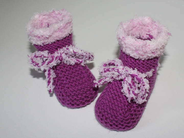 Strickanleitung Babyschuhe, Baby-Booties, Sohlenlänge ca. 9 cm