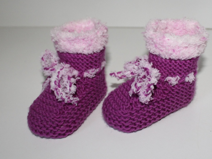 Strickanleitung Babyschuhe, Baby-Booties, Sohlenlänge ca. 9 cm