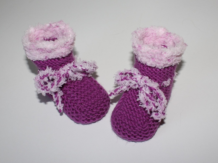 Strickanleitung Babyschuhe, Baby-Booties, Sohlenlänge ca. 9 cm