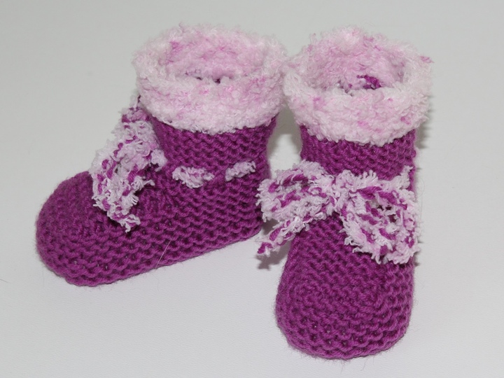 Strickanleitung Babyschuhe, Baby-Booties, Sohlenlänge ca. 9 cm