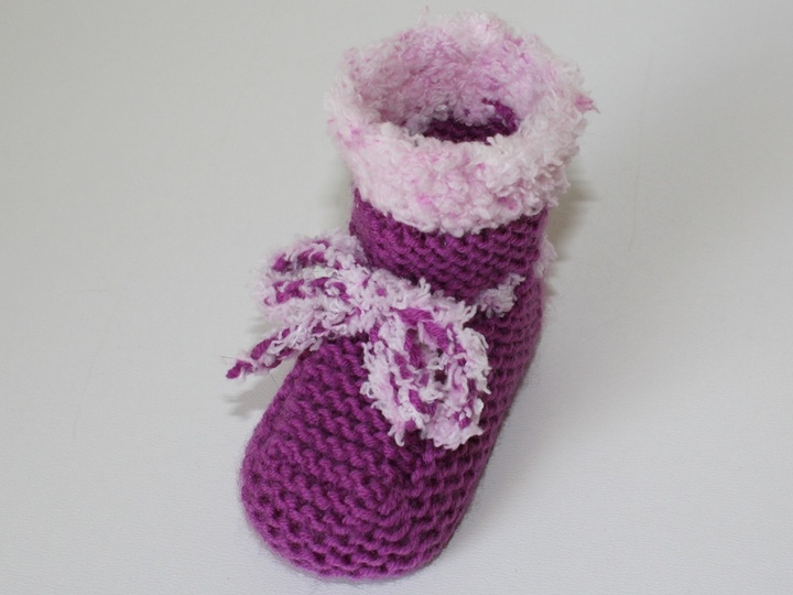 Strickanleitung Babyschuhe, Baby-Booties, Sohlenlänge ca. 9 cm