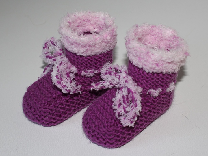 Strickanleitung Babyschuhe, Baby-Booties, Sohlenlänge ca. 9 cm