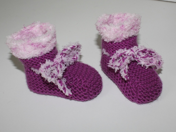 Strickanleitung Babyschuhe, Baby-Booties, Sohlenlänge ca. 9 cm
