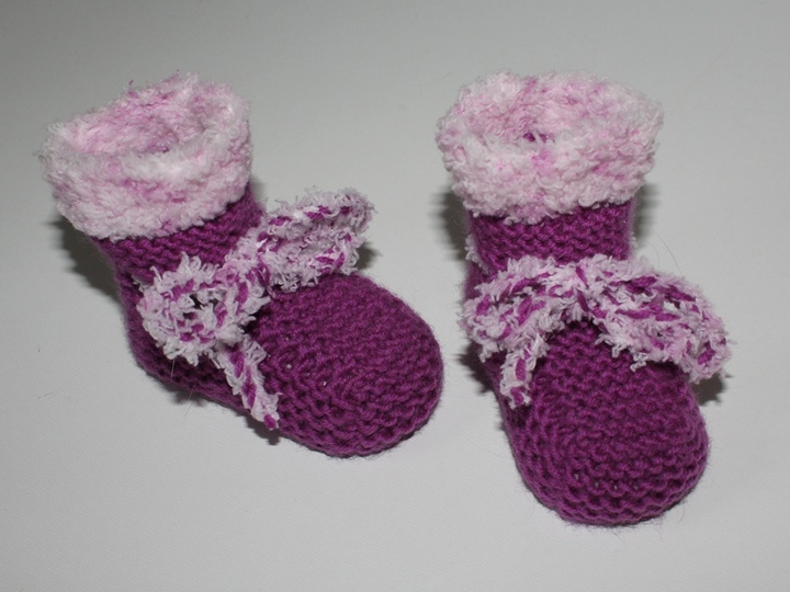 Strickanleitung Babyschuhe, Baby-Booties, Sohlenlänge ca. 9 cm