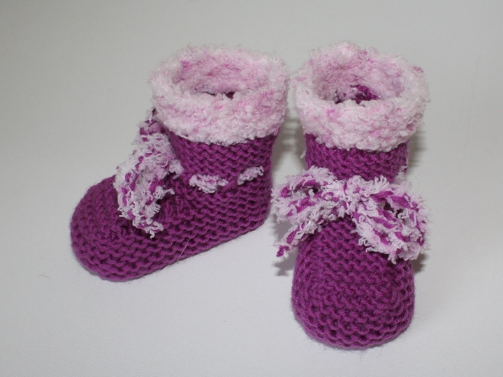 Strickanleitung Babyschuhe, Baby-Booties, Sohlenlänge ca. 9 cm