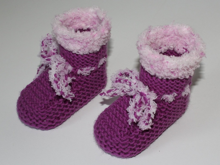 Strickanleitung Babyschuhe, Baby-Booties, Sohlenlänge ca. 9 cm