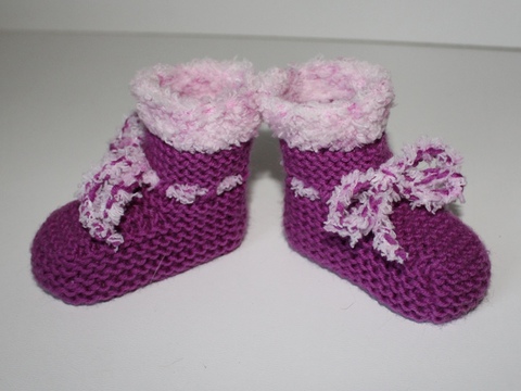 Strickanleitung Babyschuhe, Baby-Booties, Sohlenlänge ca. 9 cm