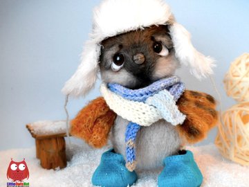 200 Crochet Pattern - Sparrow with Hat and Scarf - Amigurumi soft toy PDF file by Ogol CP
