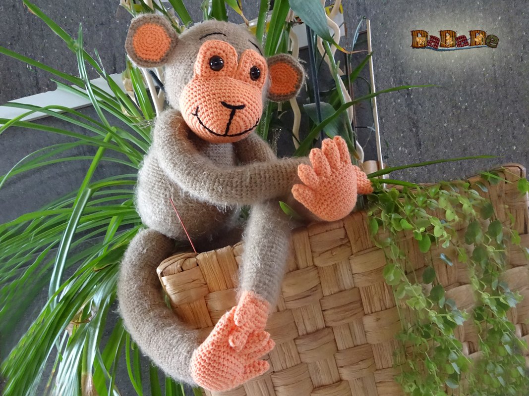 Schlenker-Affe  Monki, Häkelanleitung von DaDaDe - Bild 5