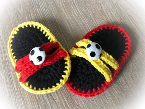 Häkel-Anleitung Baby-WM-Sandalen