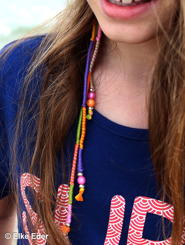 Hairwraps "Summertime" - cooler Haarschmuck - Basteln mit Kindern - Kindergeburtstag