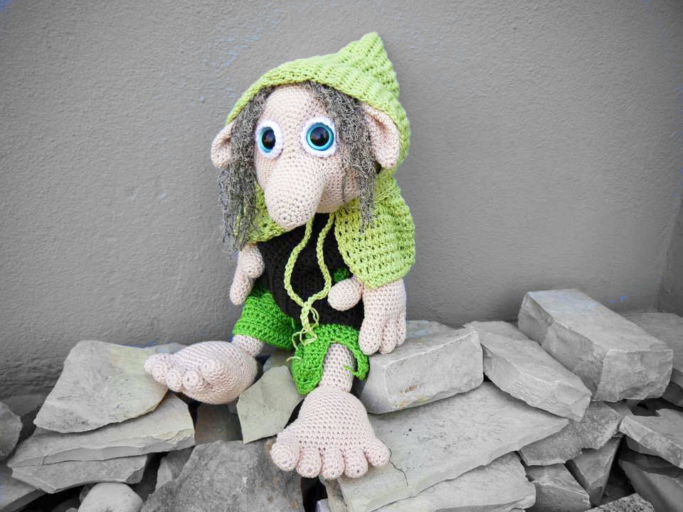 Waldkobold Waldemar zum Häkeln - XXL