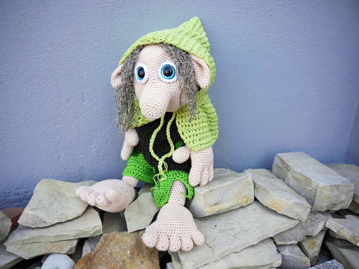 Waldkobold Waldemar zum Häkeln - XXL