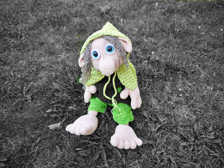 Waldkobold Waldemar zum Häkeln - XXL