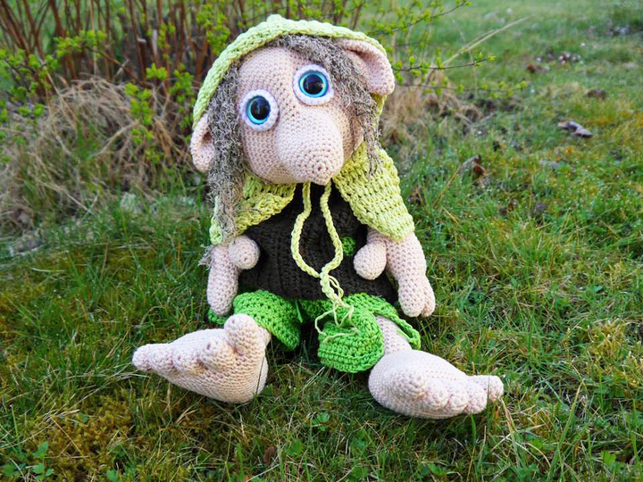 Waldkobold Waldemar zum Häkeln - XXL