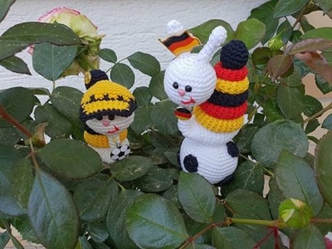 Häkelanleitung Blumenstecker Fan - Schneckchen