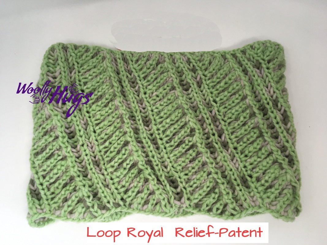 Loop Royal - Relief-Patent - mit 2 Knäuel Woolly Hugs SHEEP