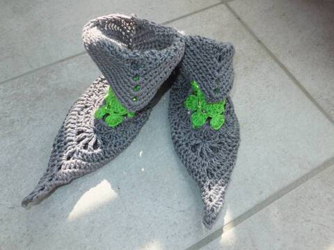 sommerliche Puschen zum Häkeln