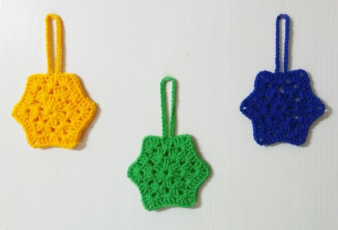 Crochet star hanging pattern PDF english-deutsch-dutch