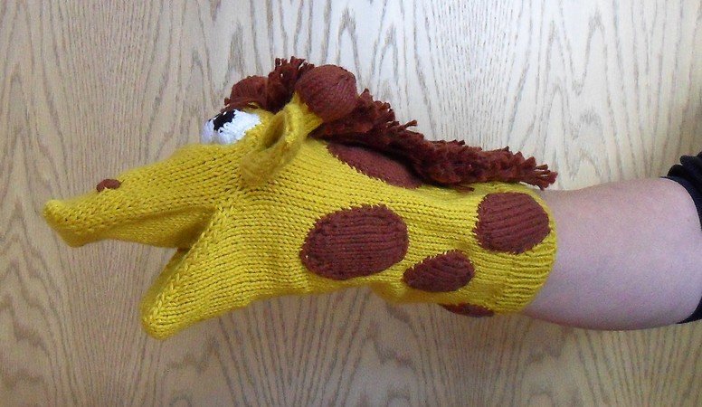 Giraffen Handpuppe