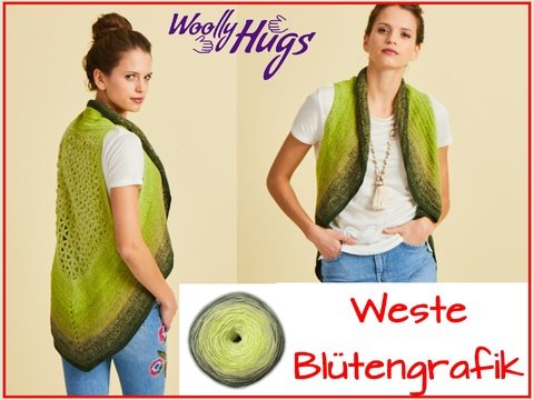 Weste Blütengrafik aus 1 BOBBEL-COTTON gehäkelt