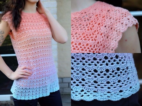 crochet pattern shirt "Marie"