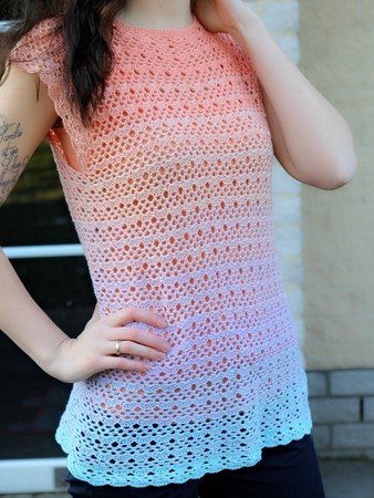 crochet pattern shirt "Mary", suitable for beginners